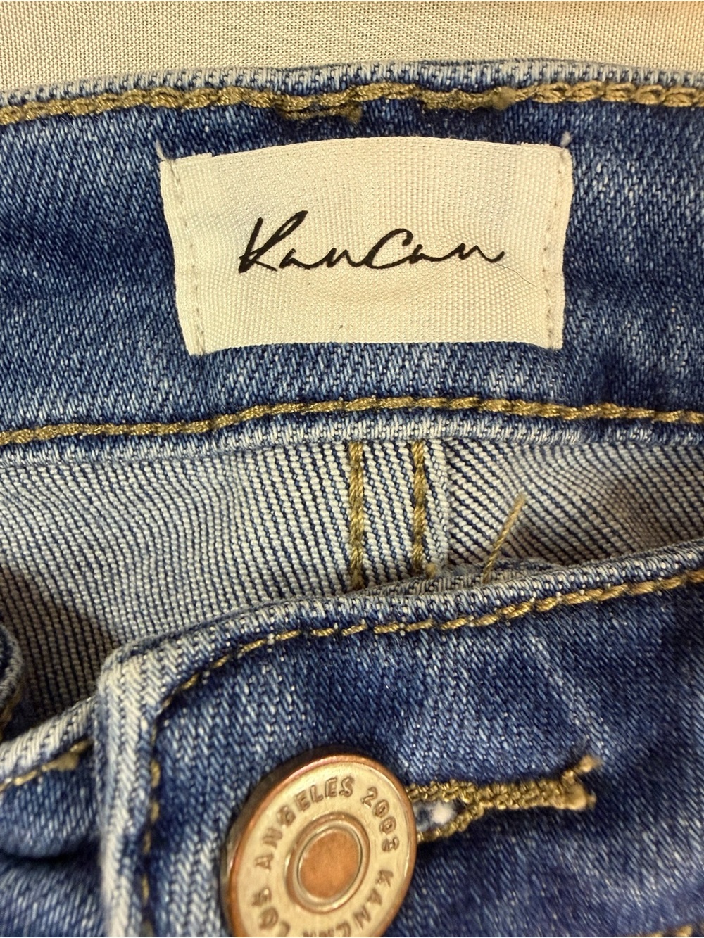 KanCan Denim Wide-Leg Flare Jeans in Medium Blue - Picture 4 of 8